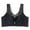 Black, variant on SHOPESSA Women Yoga Sports Front Closure Extra-Elastic Breathable Lace Trim Bra Underwear