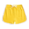 thumbnail image 4 of LNMQLPDBS Basketball Shorts Youth Ruffle Shorts Seamless Shorts Gym Shorts Lifting Shorts Pink Ruffle Toddler Boys Clothes, Yellow 6-7 Years, 4 of 4