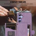 thumbnail image 5 of Dteck for Samsung A53 5G Wallet Purse Case Crossbody Leather Case with Card Holder Kickstand Removable Shoulder Strap Shockproof Protective Back Cover 6.5 inch, Purple, 5 of 8