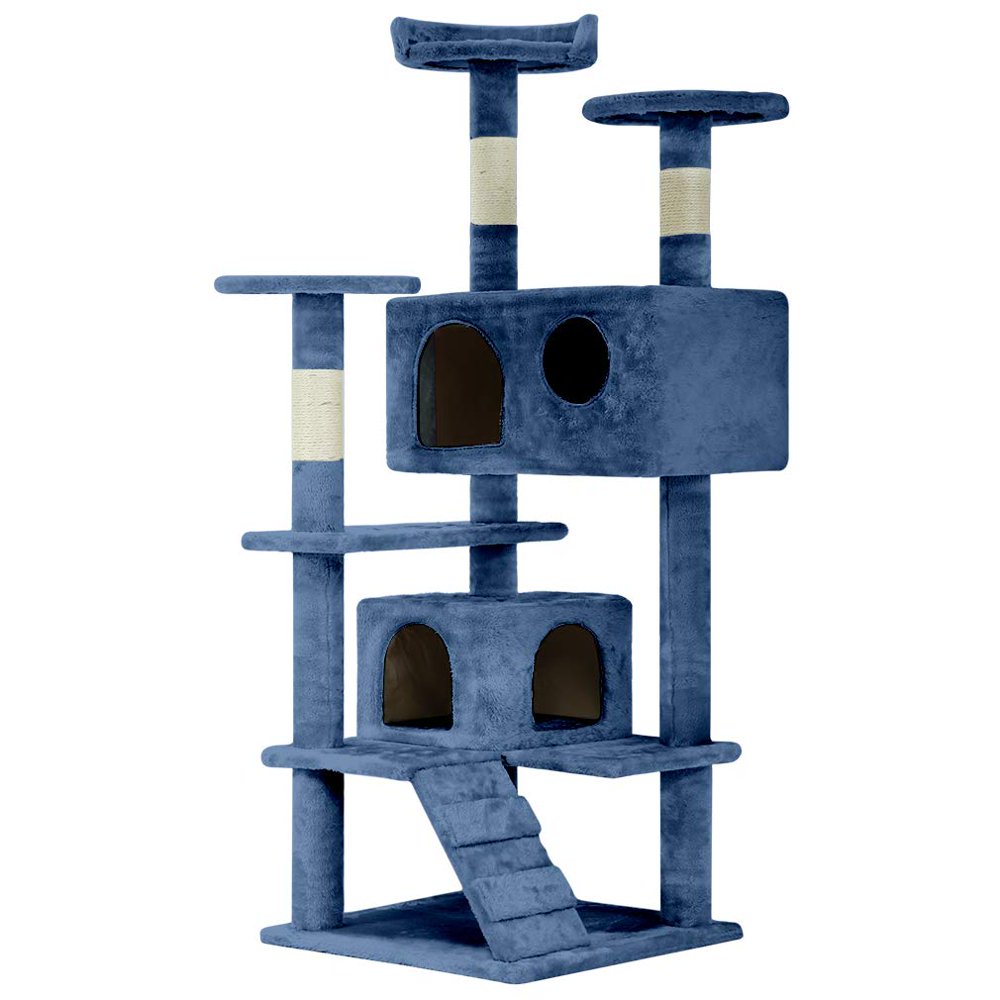 BestPet Navy Blue Cat Tree Tower Condo Furniture Scratch Post Kitty Pet