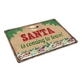 thumbnail image 2 of MKHERT Vintage Rusty Metal Sign Santa Claus is Coming to Town Doormat Rug Home Decor Floor Mat Bath Mat 23.6x15.7 inch, 2 of 3