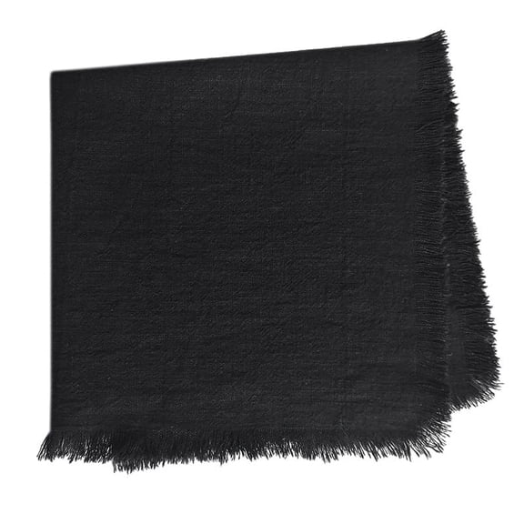 suxuMhao Tassels Cloth Napkins Set of 4,Black 45x45cm - Dinner Napkins Cloth,cotton linen napkin, Cloth Napkin for Dining, Suitable for Multiple occasions