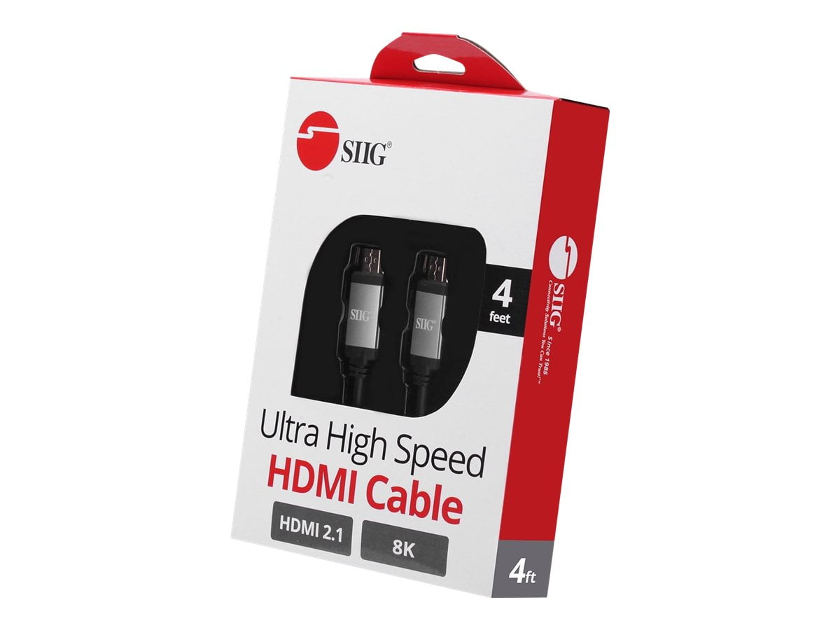 SIIG 4' 8K High Speed HDMI Cable 48GBPS Bandwidth