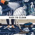 thumbnail image 5 of Navy Blue Turtle Coastal Outdoor Rug for Patio/Deck/Porch, Non-Slip Large Area Rug 3 x 5 Ft, Nautical Summer Beach Coral Jellyfish Indoor Outdoor Rugs Washable Area Rugs, Camping Rug Carpet Runner, 5 of 8