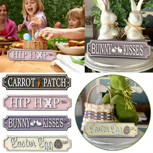 (Flat Style) Easter 4-Piece Layered Tray Decoration Bundle Household Goods Set Tray Decoration