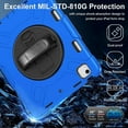 thumbnail image 3 of Case for iPad Air 13 Inch Case M3 2025 M2 2024, Rugged iPad Pro 12.9 6th/5th/4th/3rd Generation Case with Screen Protector/Kickstand/Handle Grip/Shoulder Strap/Pencil Holder, 3 of 7