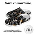 thumbnail image 6 of Disketp Dancing Skeleton Party Women's Men's Slippers Plush Slip-On House Slipper for Winter Indoor Soft Cushion Non-slip Fluffy Slides Slippers-8, 6 of 7