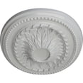 thumbnail image 3 of Ekena Millwork 18 1/2"W x 13 1/2"H x 1 7/8"P Saverne Ceiling Medallion, Hand-Painted Frost, 3 of 4