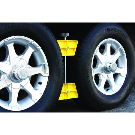 Camco RV Wheel Stop- Stabilizes Your Trailer by Securing Tandem Tires to Prevent Movement While Parked- 26