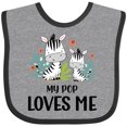 thumbnail image 3 of Inktastic Zebra My Pop Loves Me Boys or Girls Baby Bib, 3 of 4
