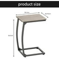 thumbnail image 2 of C-Shaped End Table Set of 2 - Slide Under Sofa Side Table with Curved Legs, Adjustable Feet for Living Room Bedroom, 2 of 9