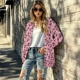 thumbnail image 4 of Garronmavis Womens Long Sleeve Cardigan Sweater for Fall Cardigan Jacket Stretch Blouses for Women Dressy Casual Draped Top Plus Size Leopard, 4 of 6