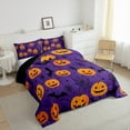 thumbnail image 2 of jejeloiu Halloween'S Day Bedding Comforter Set,Spooky Pumpkin Bats Twin Comforter Sets,Black Spider Web Bedding Set For Teen,Microfiber Bedroom Decoration Reversible,2-Piece, 2 of 7