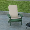 thumbnail image 3 of Emma + Oliver Set of Two Green All-Weather Polyresin Adirondack Chairs with Cream Cushions, 3 of 15