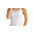 thumbnail image 3 of NBB Women Basic Solid Sleeveless Scoop Neck Cotton Lace Bodysuit Lingerie, White, Large, 3 of 3