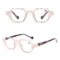 thumbnail image 4 of 4 Pairs of Womens Candy Color Square Personalized Reading Glasses Men Fashion Spring Hinge Readers Plastic Presbyopia Glasses +3.00, 4 of 6