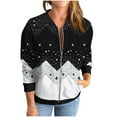 thumbnail image 4 of Women's Bomber Jacket Fall Fashion Lightweight Zip Up Long Sleeve Casual Jackets with Pocket, 4 of 6