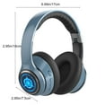 thumbnail image 3 of Bluetooth 5.2 Headphones Bluetooth 5.2 Over-Ear Headphones with Microphone Low Latency Gaming Mode Sound Quality Foldable Design 20 Hours Battery Life for Music Movies Games Smartphones Computers, 3 of 8