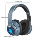 thumbnail image 3 of Auriculares Bluetooth 5.2 para deportes electrónicos con baja latencia, cómodos de usar, 20 horas de uso, plegables, con micrófono, de plástico., 3 of 8