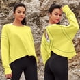 thumbnail image 2 of Lentta Open Back Workout Tops for Women Long Sleeve Crop Athletic Tees Running Yoga Y2K T Shirts, 2 of 7