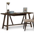 thumbnail image 2 of Allora Contemporary Computer Desk in Tobacco Brown, 2 of 10