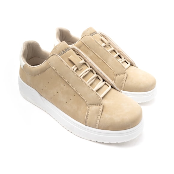 Tenis Lisos Con Agujeta Elástica Y Suela Gruesa Para Hombre