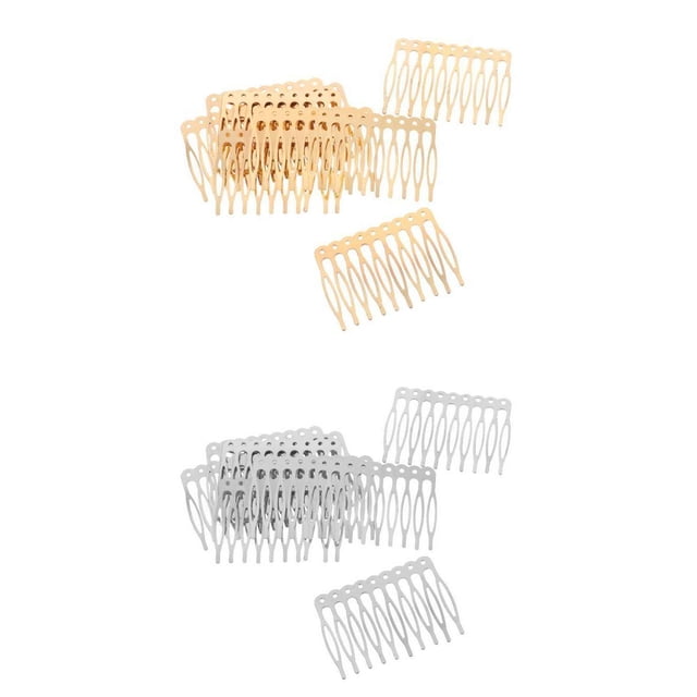 20 Unids / pieza, Pinzas para El Cabello de Aleación para Mujer, Peines Laterales, 10 , Horquillas para El Cabello DIY, 56mm Yinane Peine de pelo manualidades de bricolaje