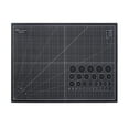 thumbnail image 2 of Alfombrilla de corte de dos cara profesion de 60x45 CM, compatible con cuchilla giratoria, para coser, acolchar, manualidades y manualidades gris negro, 2 of 9