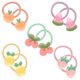 thumbnail image 1 of 10PCS Cute Cartoon Fruit Hair Ties Elastic Ponytail Holders Festival Style Design, 1 of 4