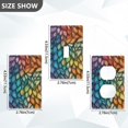 thumbnail image 7 of Yayeee Duplex Wall Plate 1-Gang 4.5"x2.7" Home Receptacle Light Switch Decorative Outlet Cover, Colorful Dragon Scales Pattern, 7 of 7