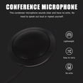 thumbnail image 2 of Miangastore 1Set Mic For Computer Desktop Black Aluminum Circular Conference Microphone For Recording, 2 of 8