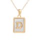 thumbnail image 2 of Collar para mujer, joyería para mujer, collar de acero inoxidable con letras para mujer, oro, titanio 26, collar con colgante inglés., 2 of 4
