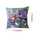 thumbnail image 4 of Xuniizn Christmas Pillow Covers 18x18 inch Xmas Decorations Soft Plush Faux Fur Wool Christmas Throw Pillow Cases Winter Holiday Decor for Sofa Living Room, 4 of 7