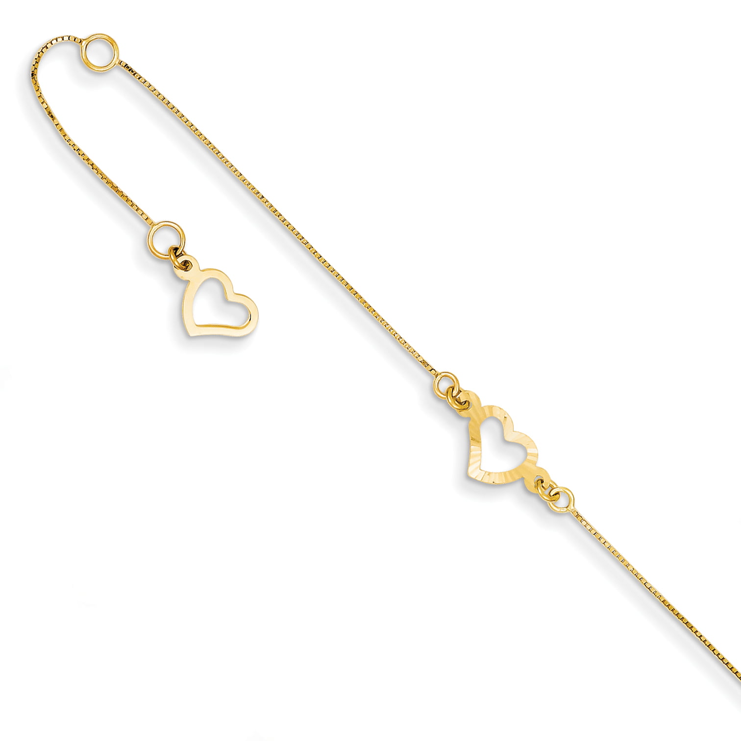 Ankle Bracelet Thin Swirl Design Gold Filled 9 3/4 inch Long Anklet  # 1
