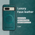 thumbnail image 3 of ELEHOLD PU Leather Case For Google Pixel 8A Slim Magnetic Shockproof Cover, [MagSafe Compatible], [Lens&Screen Protection], Drop protection Case - Green, 3 of 11