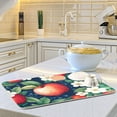 thumbnail image 6 of Yayeee Dish Drying Mat for Kitchen Counter 18"x24" Microfiber Absorbent Pad, Blue Apple Pattern, 6 of 7