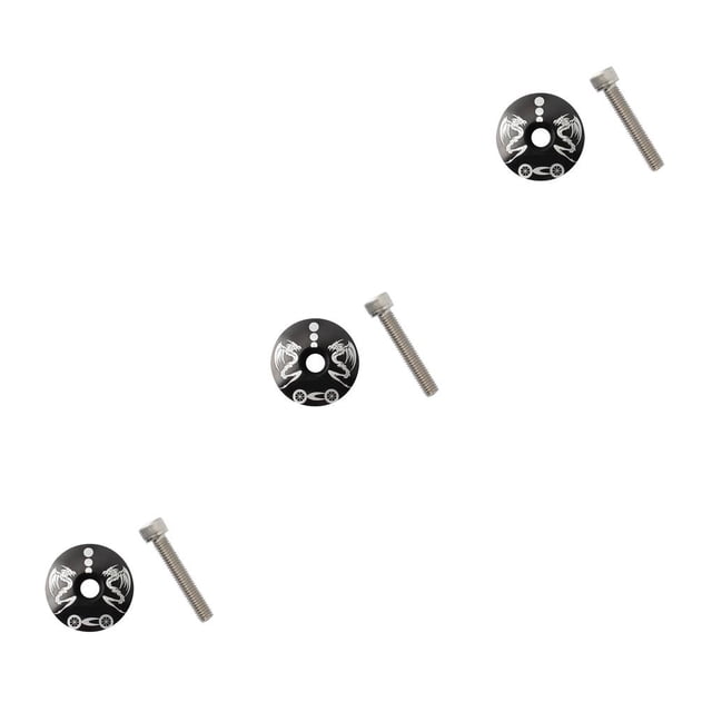 QualitChoice Couvercle de Casque à Roulement MUQZI Ensemble de Bol en Alliage d'Aluminium Capuchon Supérieur de Vélo de Route Remplacement Réparation Accessoire Type 4 3Ensemble