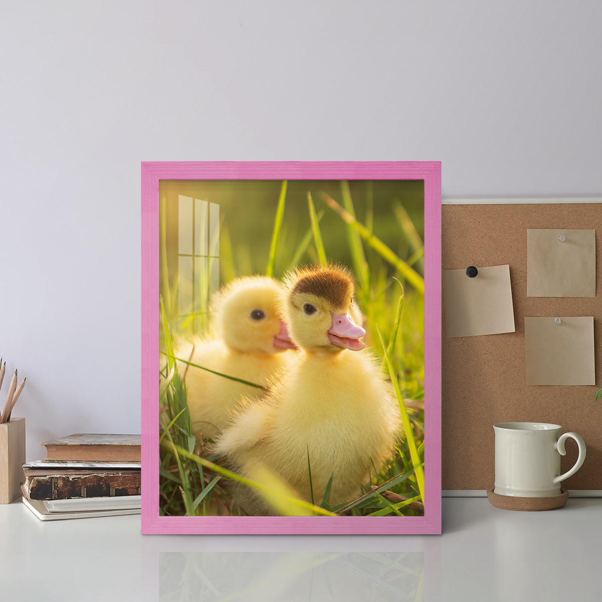 Grooved 11 in. x 14 in. Pink Picture Frame Set (Set of 4)