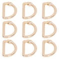 thumbnail image 4 of 20 piezas Anillos en D de metal Anillos en D de boca cerrada serpentina Hebilla de aleación de zinc Anillos en D de bolsa de bricolaje para correas de equipaje de mano, 4 of 10