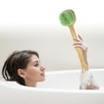 thumbnail image 3 of 1Pc Back Scrubber for Shower Bath Silicone Body Brush with Long Handle for Skin Exfoliating Light Green, 3 of 7