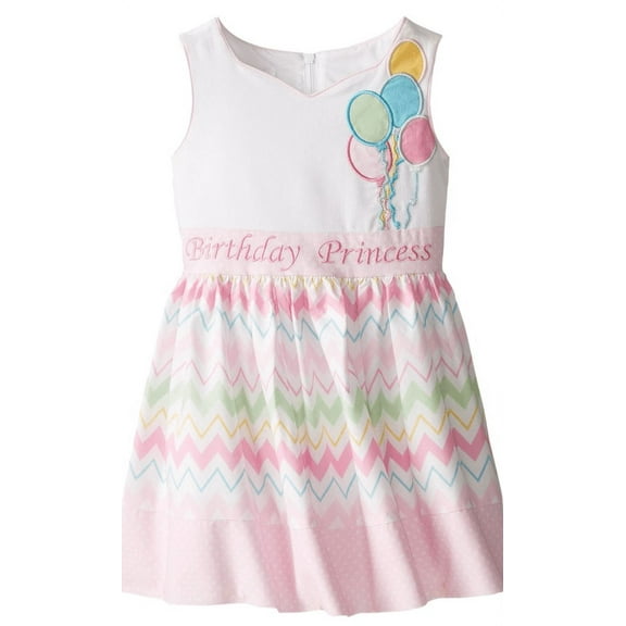 Bonnie Jean Baby Girls Princess Balloons Bow Birthday Pink Dress 12 Months
