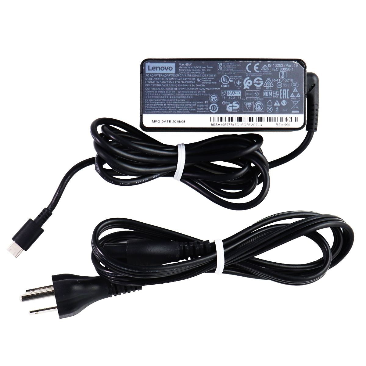 Lenovo 45W AC Adapter OEM Wall Charger/Power Supply (ADLX45YCC3A