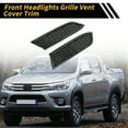 thumbnail image 3 of Ofertas Únicas 1 Juego de Cubierta de Ventilación de Rejilla de Faros para Toyota Tacoma 16-23 Cubierta de Inserciones de Rejilla de Malla de Faros Patrón de Fibra de Carbono ABS Negro, 3 of 6