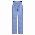 thumbnail image 5 of Striped Pants Audhol Pants for Women Printed Casual Fashion Wide Leg Casual Pants Sports Pants Loose Running Pants Pajamas Pj Pants Women Blue M, 5 of 8