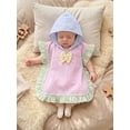 thumbnail image 6 of RUINIXCW Toddler Baby Girl Hooded Swim Cover Up Summer Pool Beach Poncho Striped Seersucker Swimming Coverups with Bow Infant Bathing Suit Kimono, 6 of 9