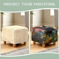 thumbnail image 6 of Jiueut Black Cat Flower Oil Painting Print Footstool Slipcover, Soft Foot Rest Cushion Machine Washable Square Protector for Ottoman for Living Room, 6 of 7