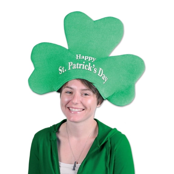 6 Pack Beistle Plush St Patrick's Day Shamrock Hat