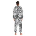 thumbnail image 4 of FORMRS Onesies Pajama for Adults Unisex Hoodie Winter Jumpsuit One Piece Sleepwear, Sizes S-2XL, Black Roses, 4 of 7