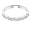0.50 CT Pave Set Classic Moissanite Half Eternity Ring in Gold for Women, 14K White Gold, US 4.50