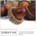 thumbnail image 4 of Bellotas artificiales colgantes de Navidad, decoración DIY, árbol de Navidad, adornos de espuma de bellotas, 50 piezas, 4 of 6